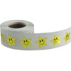 Metallic Gold Happy Face Star Shape Stickers 0.75 Inch 500