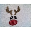 Lex's Linens Rudolph Embroidered Christmas Hand Towel