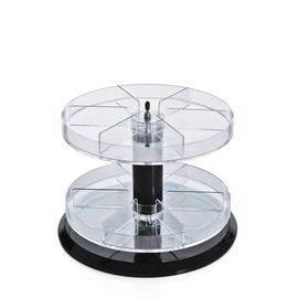 Azar Displays 226020 11" Dia x 8" H 2-Tier Round Divider Counter Display