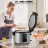 Commercial 60-Cup Rice Cooker 13.74 Qt/13 Liter Large Nonstick Inner