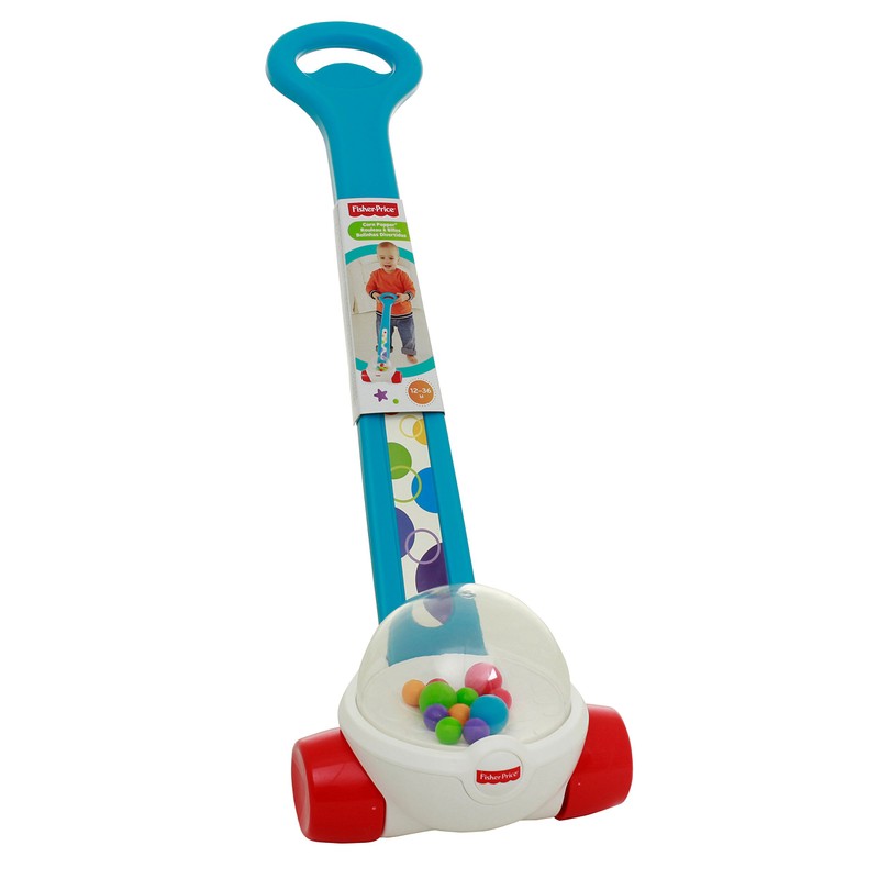 Fisher-Price Corn Popper Baby Toy, Blue, Toddler Push Toy with