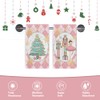 Croar Pink Christmas Tree Nutcracker Kitchen Dish Towels Set of
