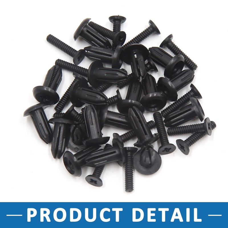 A ABSOPRO Pack of 20 Rivets Mounting Clip 5 mm