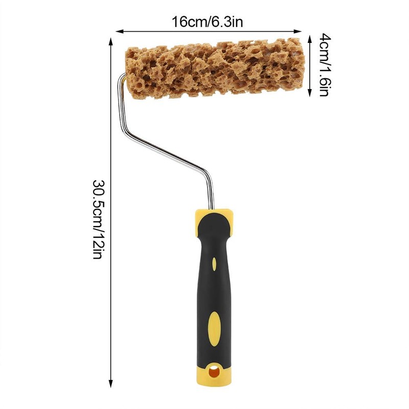 Texture Pattern Paint Roller Brush Decorative with Handle Decorate Graining