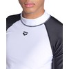 Arena Men's Rash Vest S/S Graphic Top, White-Black, M