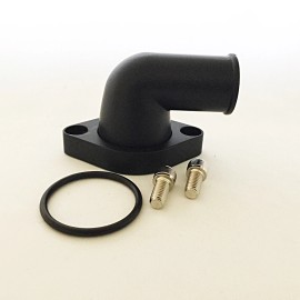 Joyride Hot Rods Black Aluminum 90 Degree Swivel Water Neck SBC BBC Chevy V8