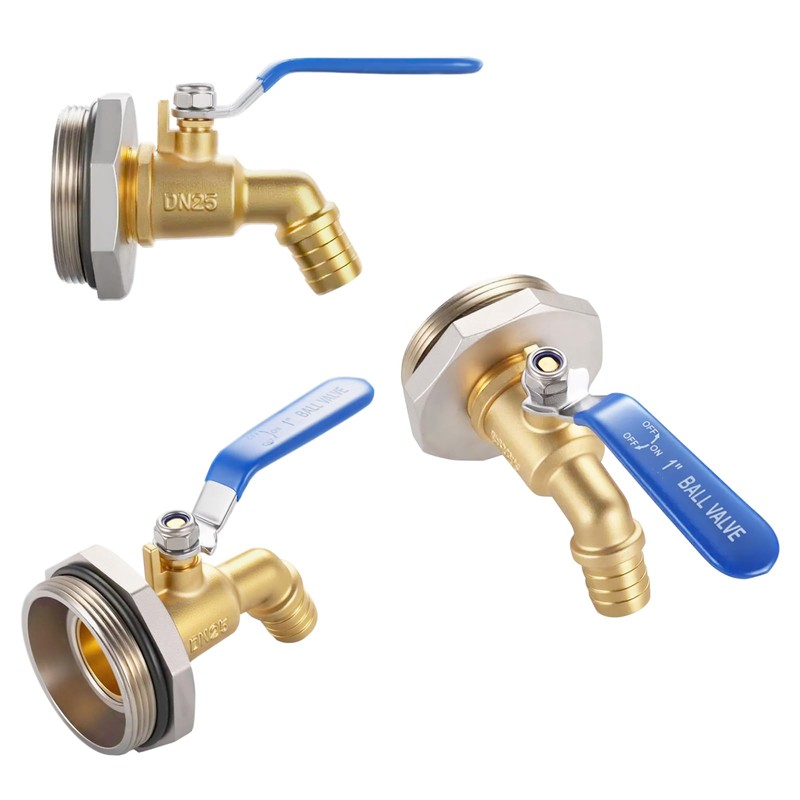 Ceaeso 2" Drum Faucet 1 inch Brass Barrel Faucet for