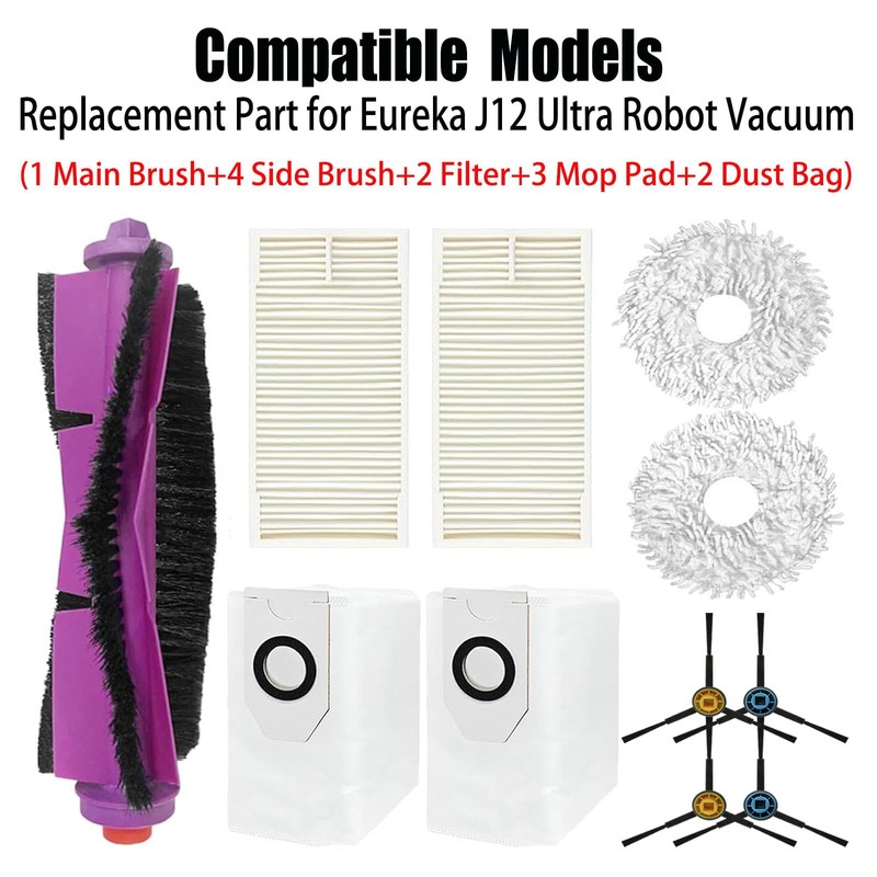 Replacement Parts for Eureka J12 Ultra Robot Vacuum Accessories 1