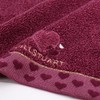 JILLSTUART 58-1570070 Point Heart Towel Handkerchief, Burgundy Full Fee Cotton,