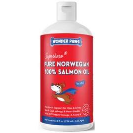 Premium Salmon Oil for Dogs – Pure Norwegian Salmon Oil High in Omega 3 EPA & DHA -Powerful Fish Oil for Dogs Skin & Coat, Hip & Joints, Allergies & Itchy Skin – Omega 3 Fish Oil for Dogs-8oz Liquid