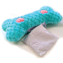 SPOT Soothers Warm Hug Bone - Calming Plush Dog Toy with Lavender Scented Beads, Removable Squeaker, Microwavable Warming Pouch, Separation Anxiety Relief, for Small to Medium Dogs and Puppies, 9in