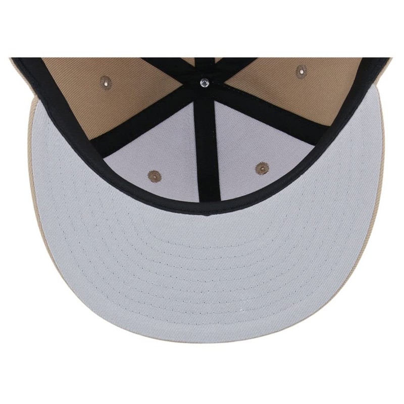Lids Blank Full Court w/Colored Under Visor Fitted Cap Khaki/Grey