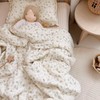 BuLuTu Cute Kids Comforter with Lace Ruffles Muslin Cotton Toddler