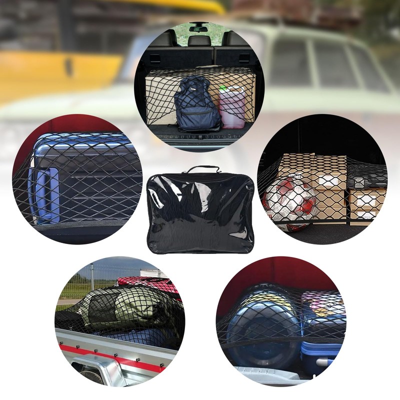 Elyyapt Highly Elastic Cargo Net, 120x120cm Simple Truck Bed Cargo