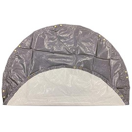 Round 6' Diameter Heavy Duty Silver/White Poly Tarp - 12 Mil, 6 Oz.