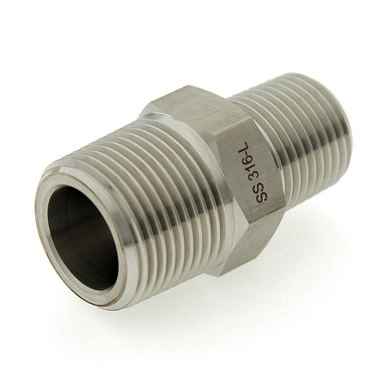 3/4" NPT Male x 1/2" NPT Male, Stainless Steel 316-L
