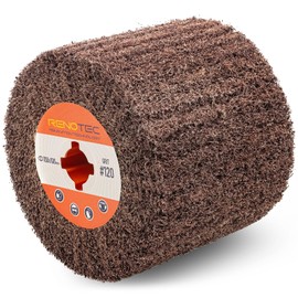 RENOTEC - Rueda de aleta de alambre de 100 mm de ancho, 4 pulgadas de diámetro, no tejida, premium, tamaño del cenador 19 mm (grano120)