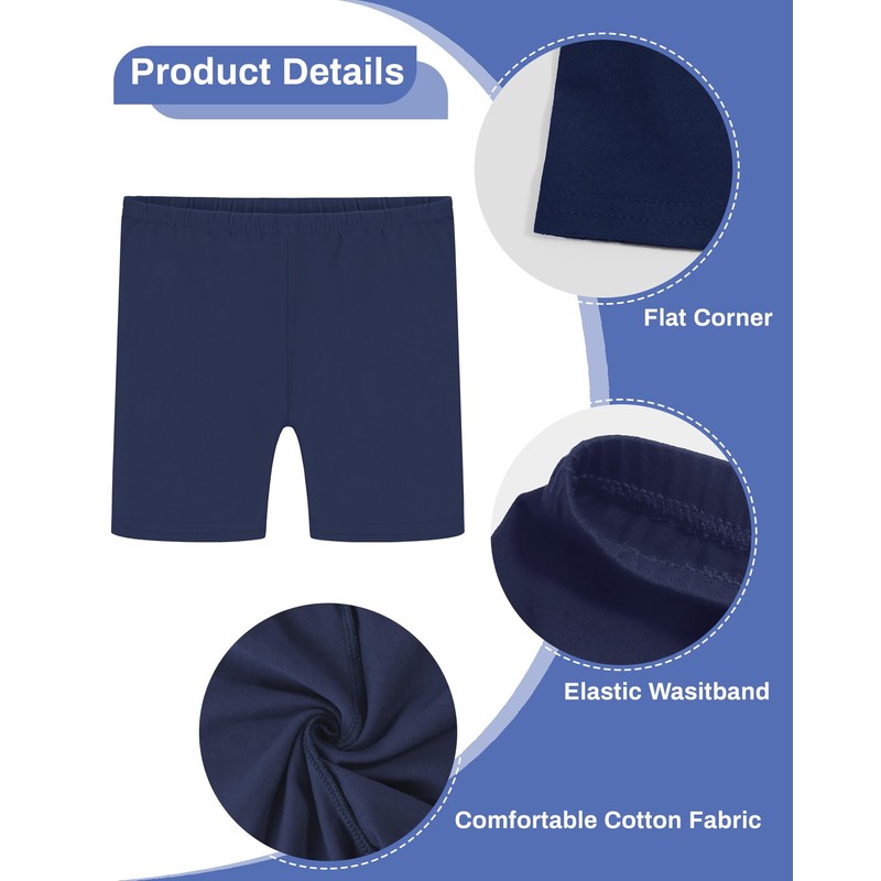 Auranso - Pantalones cortos de bicicleta para niñas, transpirables y