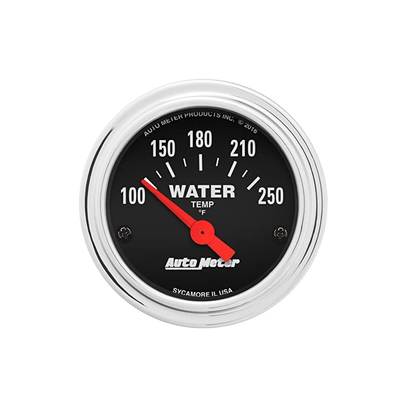 Auto Meter 2532 Traditional Chrome Electric Water Temperature Gauge