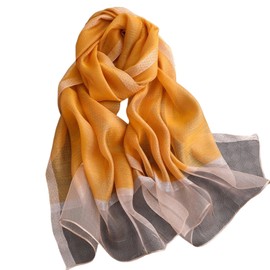 [Wdlife] Women's Scarf, Large, Thin, Lightweight, Spring/Summer Scarf, Breathable, For Summer, UV Protection, Soft Shawl, For Weddings, Cooling Protection, Sunscreen, Seaside, Travel, Commute, Gift, 6