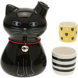 Kotobuki 120-603 Bohemian Black Sake Set, Black