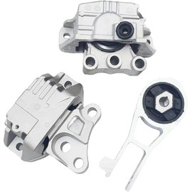 Engine Motor Mount Set 3Pcs Compatible with 2015-2019 2020 Je-ep Renegade 2016 2017 2018 F-iat 500X 2.4L L4 2017-2020 Compass 2015-2020 Ram Promaster City 68363756AA 68258599AA 68363755AA