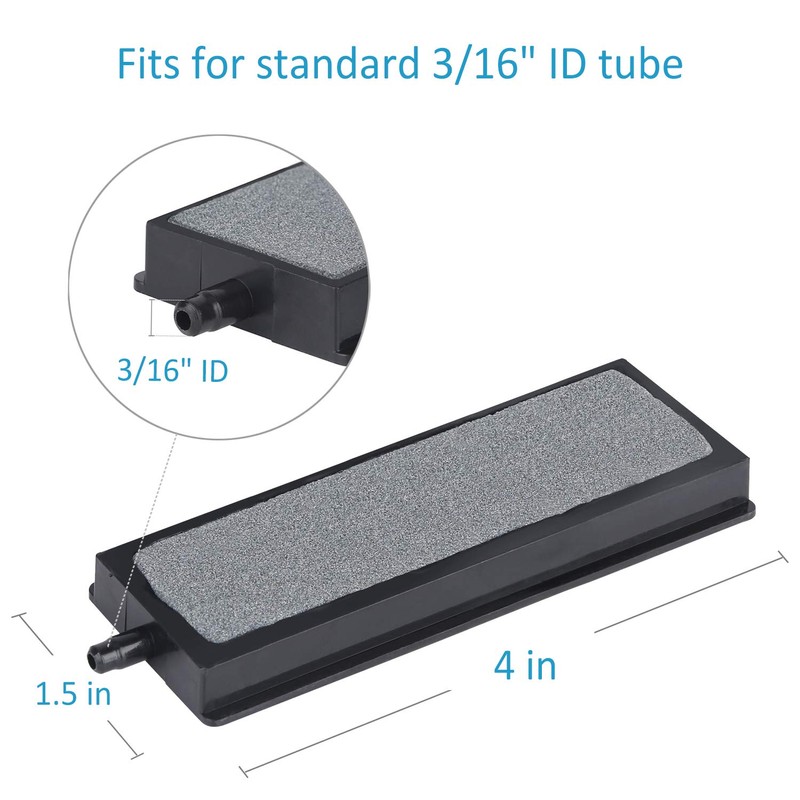 Pawfly 4 Inch Air Stone Grey Mineral Bubble Stone Bar