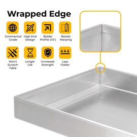 Celestial Fire Pit Cover for 30”x6” Linear Burner Pan (33" x 9" Actual Size), Commercial Grade, Stainless Steel, Reinforced Wrapped Edge
