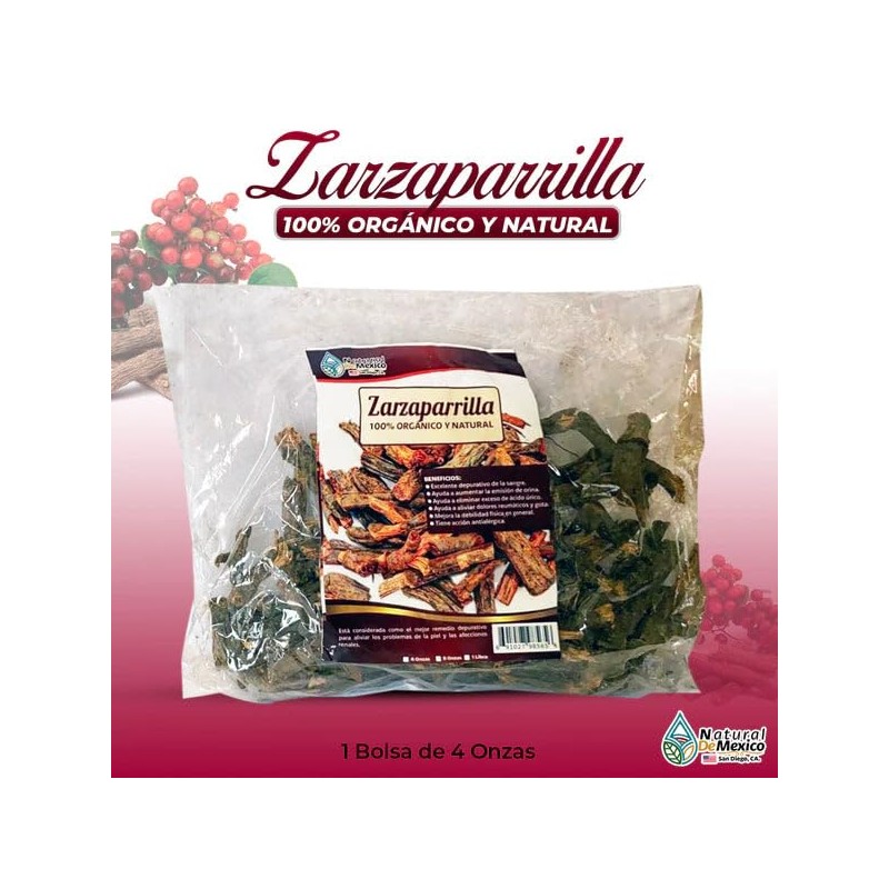 Natural De Mexico Zarzaparrilla 4 onzas Te Tea 4 Oz.
