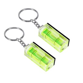 SIZIKJXGHWYI 2Pcs Magnetic Bubble Levels 15x15x40mm Key Ring Style Magnet Square Bubble Spirit Level Small Tool Leveling Kits Magnetism