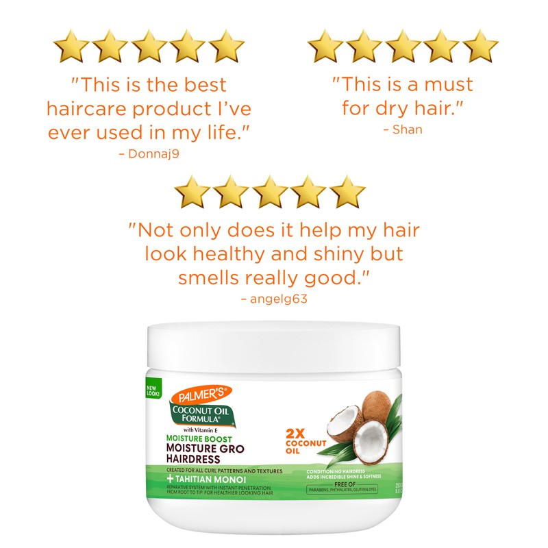 Palmer's Coconut Oil Formula Moisture Gro Hairdress, 8.8 Ounce