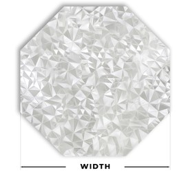 Autotech Park Precut Pattern Texture Octagon Window Film Shade, Self Adhesive Static Cling, 18 inches Diameter