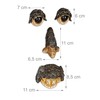 Relaxdays Tree Face Nature Spirit, 4 Pieces, Tree Trunk Decoration,