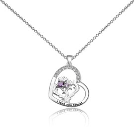 FEELMEM Sasenach Inspired Gift I Love You Forever Scottish Thistle Flower Pendant Necklace Scottish Wildflower Lover Gifts (Sasenach necklace)