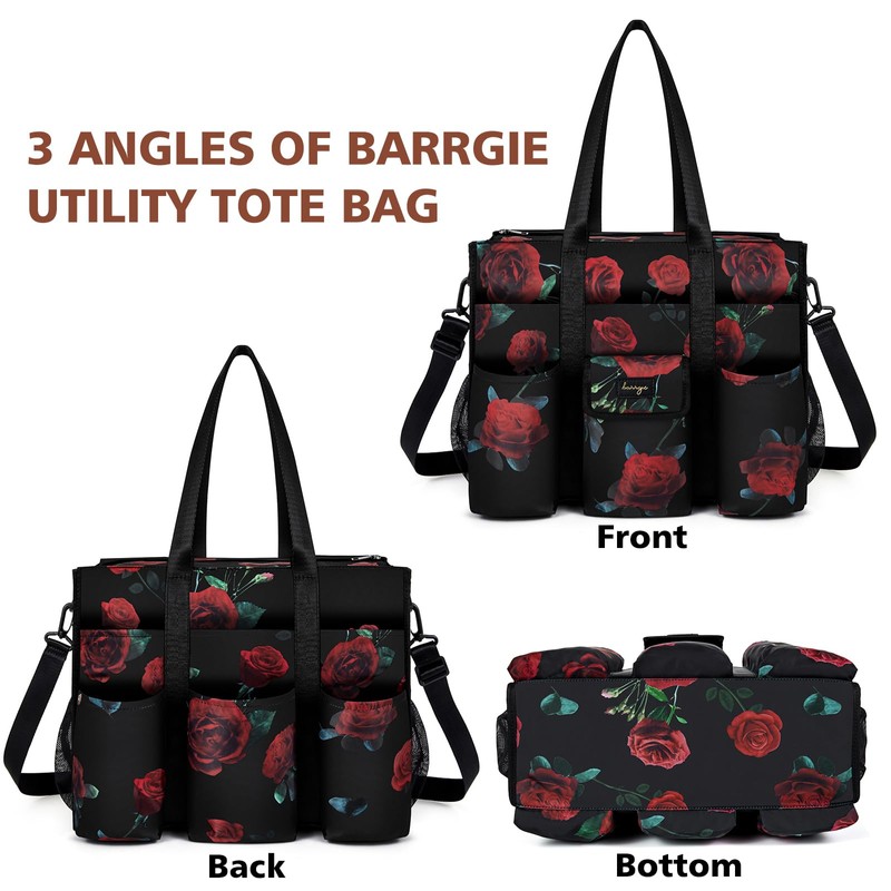 BARRGIE Utility Tote - Water Resistant Bag with 19 Exterior