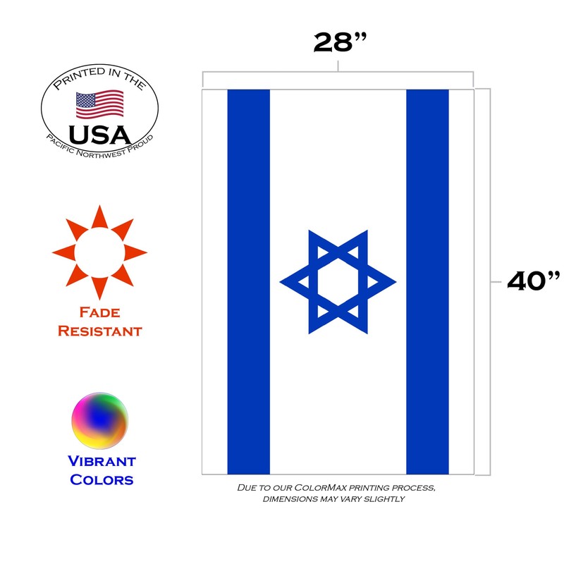 Toland Home Garden 1010641 Bandera de Israel 71,1 x 101,6