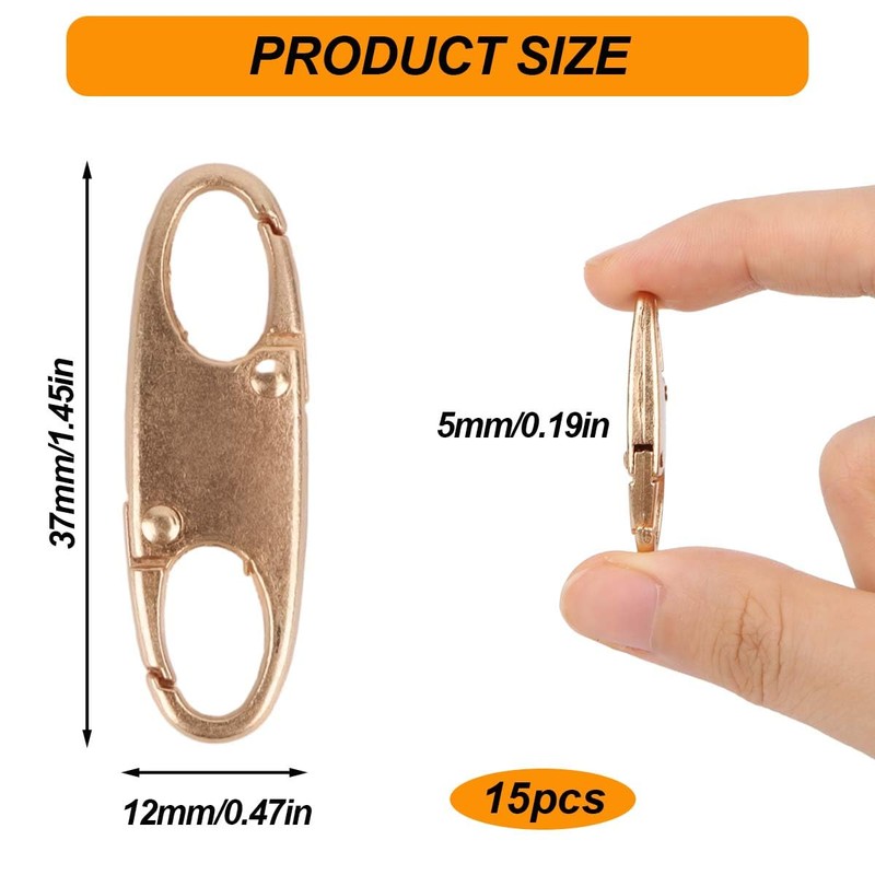 Backpack Lock Pack of 15, Zip Anti-Theft Zip Closure Clip