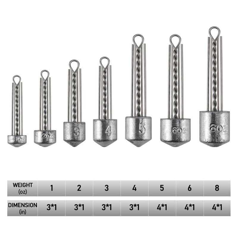 Dr.Fish 5 Pack Spider Surf Fishing Weight Sputnik Sinker 1oz-8oz