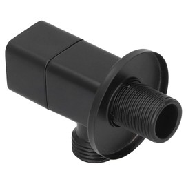 Quarter Turn Ball Valve, Black Brass Angle Stop Valve, 3.1x1.0 Inch, All-Copper Ceramic Core for Bathroom, Kitchen, Toilet