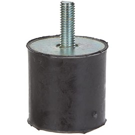 WONEEY Furniture Foot Rubber Metal Element with Single Sided Thread Various Sizes Type D (M8 x 23, 40 x 40) Black Square for Machines, Compressors, Motors, Pumps and Other Devices