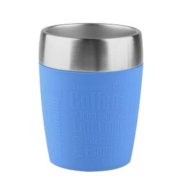 Emsa 514517 Insulated Drinking Cup - Enjoy while on the Move, water blue, 9 x 8 x 11 cm