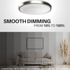 DYMOND 11" LED Flush Mount Ceiling Light Brushed Nickel Dimmable