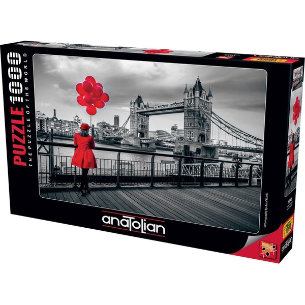 Anatolian 1000Piece Jigsaw Puzzle - Tower Bridge Jigsaw Puzzle, Multicolor