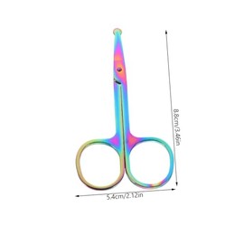 2Pcs Facial Hair Scissors for Eyebrow Nose Hair Beard Trimming Compact Durable Nose Hair Shears for Precision Cutting Travel Friendly Design