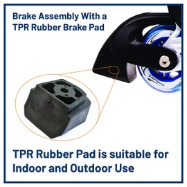 Xino Sports Replacement Brake, Whole Brake Assembly with TPR Rubber Pad, 1 Piece - Will Fit Inline Skates ONLY - NOT for 2 in 1 Combo Skates - NOT Universal