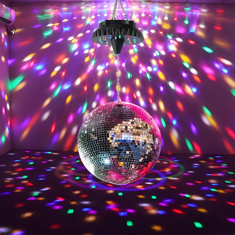 Disco Ball Motor Rotating with Light: Rechargeable Disco Ball Spinner