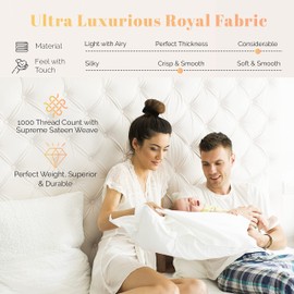 Ashton Sheets 100% Egyptian Cotton Sheets Full Size - 800 Thread Count 4 PC Deep Pocket Full Size Sheets Set, Silky Soft Cooling Sateen Weave Luxury Hotel Sheets, Fits Mattress Upto 18" - Burgundy