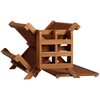 Greenual Teak Dish Drying Rack with Utensil Holder, 3 Tier