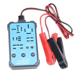 Probador de relé inalámbrico multifuncional de 5 asientos, 12 V, 24 V, herramienta de diagnóstico automotriz, luces indicadoras integradas, fácil de usar, resistente, plástico, color negro