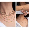 16.5FT 18K Gold PVD Plated Colorful Enamel Chain Roll, 2MM